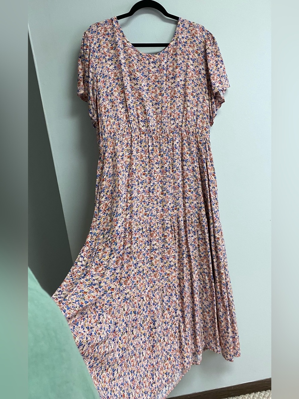 AMAZON (NEMIDOR) SUPER COMFY FLORAL PRINTED MAXI DRESS - SIZE 18 - Picture 4 of 12